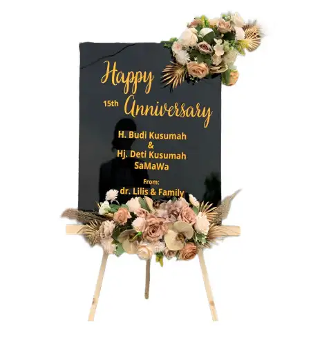 Papan Bunga Akrilik Pleset