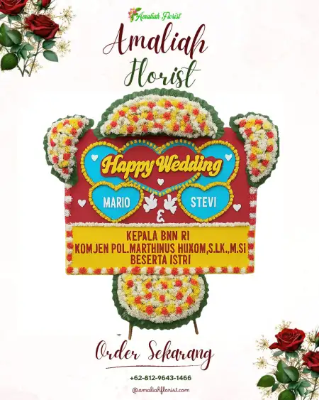 Papan Bunga Pernikahan Pleset